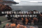 柚子影视下载日常使用笔记：整体观感、交互细节与使用节奏评价