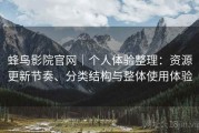 蜂鸟影院官网｜个人体验整理：资源更新节奏、分类结构与整体使用体验