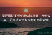 星辰影院下载使用体验复盘：搜索效率、分类清晰度与实际可用性观察