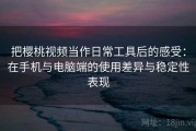 把樱桃视频当作日常工具后的感受：在手机与电脑端的使用差异与稳定性表现