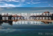茶杯狐foxcup 官网｜站在实用角度的整理：在手机与电脑端的使用差异与稳定性表现（新手向）