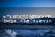 柚子影视院使用后的直观印象整理：加载速度、清晰度与缓存策略观察