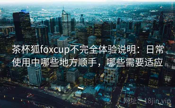 茶杯狐foxcup不完全体验说明：日常使用中哪些地方顺手，哪些需要适应