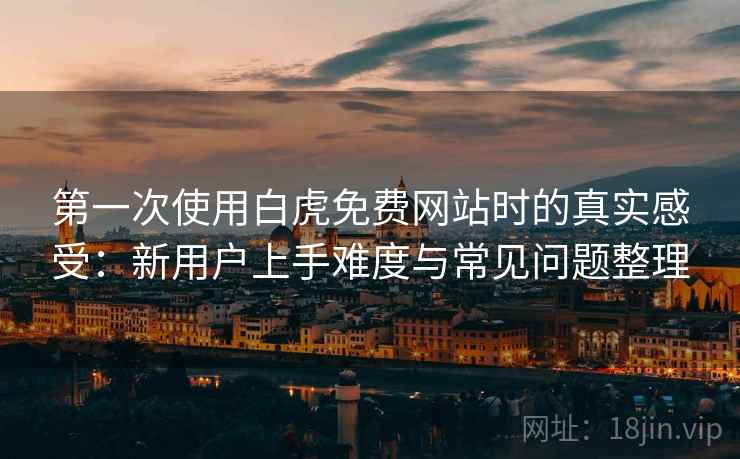 第一次使用白虎免费网站时的真实感受:新用户上手难度与常见问题整理 第一次使用白虎免费网站时的真实感受:新用户上手难度与常见问题整理
